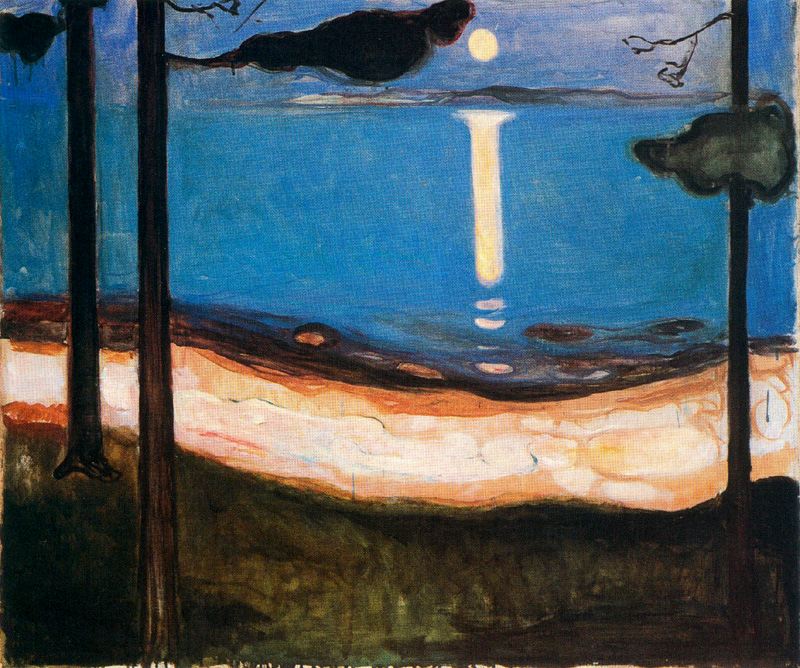 Эдвард Мунк. "Лунный свет". 1895. Национальная художественная галерея, осло.